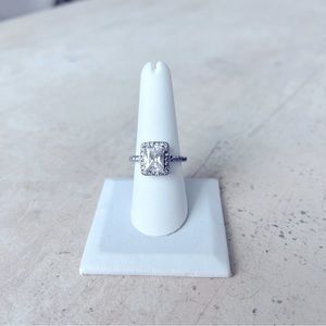 Faux Diamond Ring, Cocktail Ring, Fake Engagement Ring